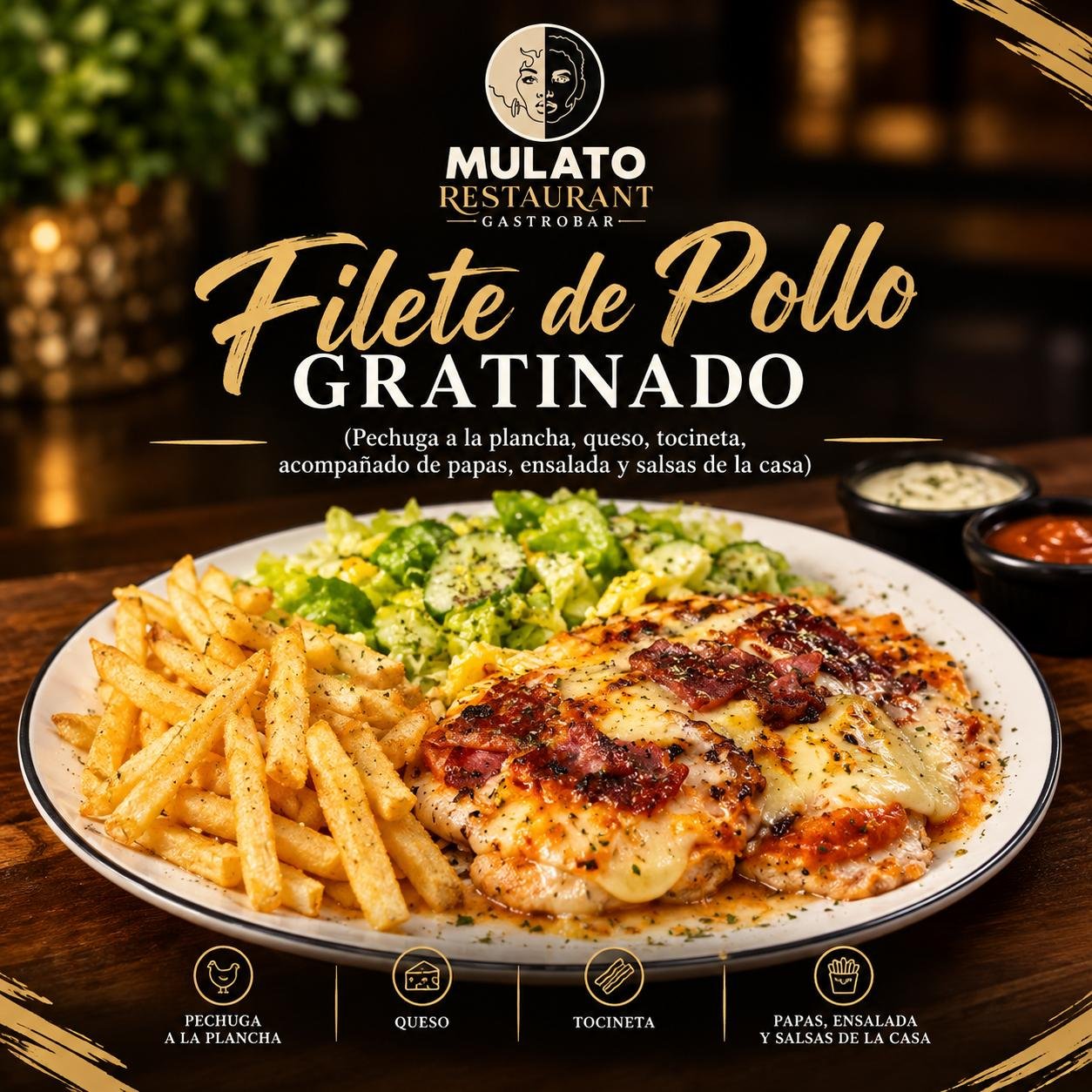 Filete de Pollo Gratinado